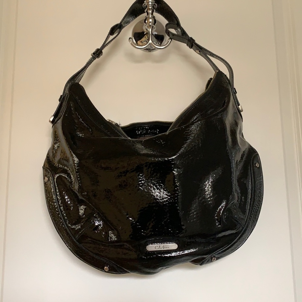 Cole Haan patent leather black bag